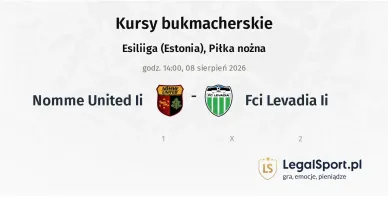 FCI Levadia II - Nõmme United II kursy bukmacherskie
