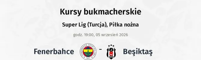 Fenerbahce - Besiktas kursy bukmacherskie
