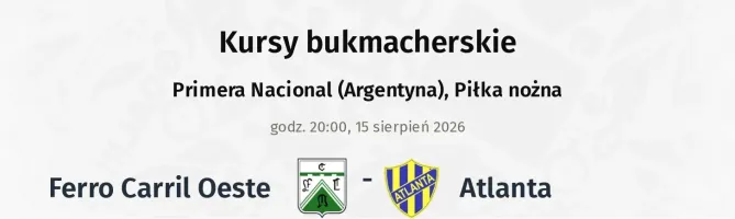 Ferro Carril Oeste - Atlanta kursy bukmacherskie