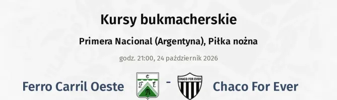 Ferro Carril Oeste - Chaco For Ever kursy bukmacherskie