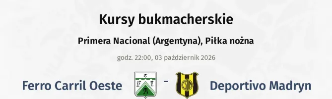 Ferro Carril Oeste - Deportivo Madryn kursy bukmacherskie