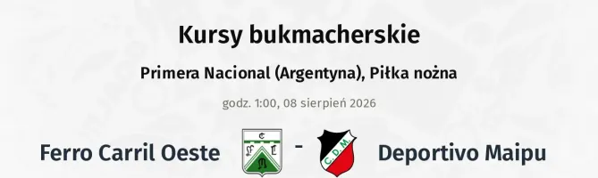 Ferro Carril Oeste - Deportivo Maipu kursy bukmacherskie