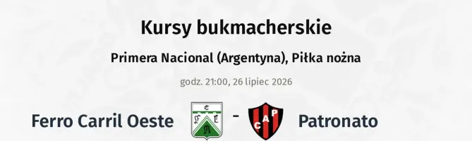 Ferro Carril Oeste - Patronato kursy bukmacherskie
