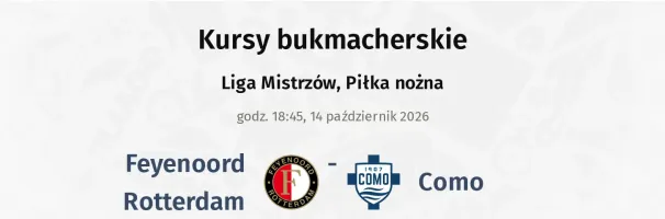 Feyenoord - Como kursy bukmacherskie