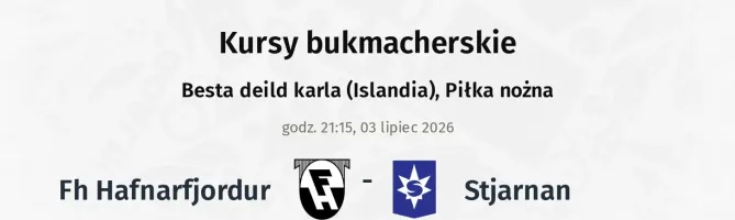 FH hafnarfjordur - Stjarnan kursy bukmacherskie