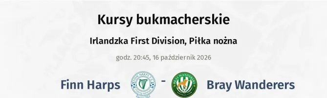 Finn Harps - Bray Wanderers kursy bukmacherskie