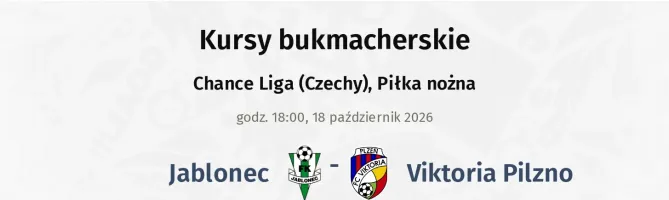 FK Jablonec - Viktoria Pilzno kursy bukmacherskie