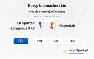 FK Spartak Zdrepceva KRV - Napredak kursy bukmacherskie