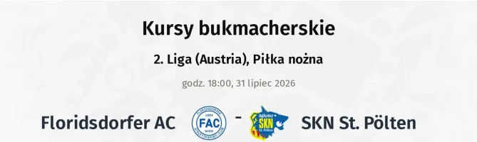 Floridsdorfer AC - SKN ST. Polten kursy bukmacherskie