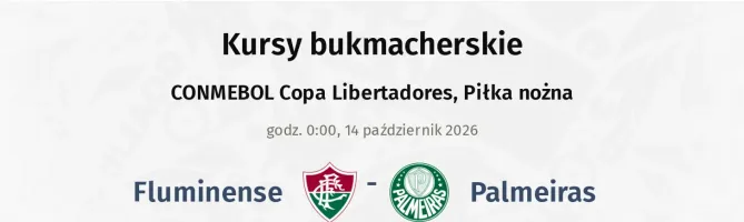 Fluminense - Palmeiras kursy bukmacherskie