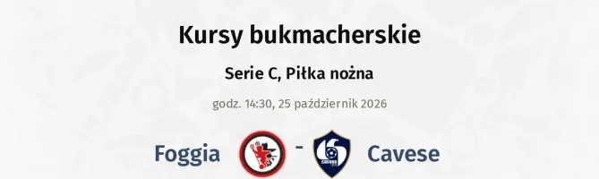 Foggia - Cavese kursy bukmacherskie