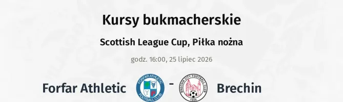 Forfar Athletic - Brechin kursy bukmacherskie
