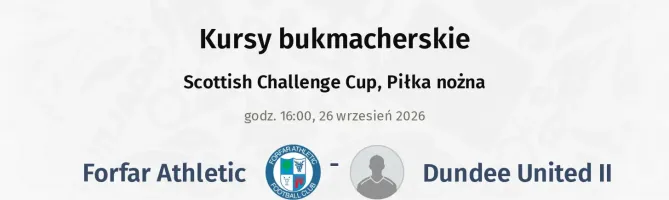 Forfar Athletic - Dundee United II kursy bukmacherskie