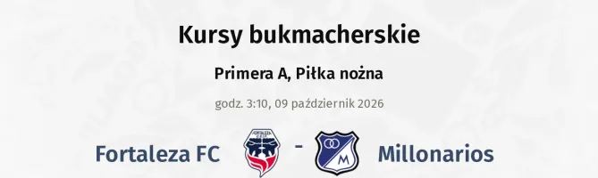 Fortaleza FC - Millonarios kursy bukmacherskie