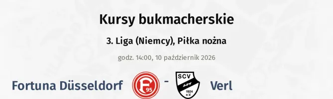 Fortuna Düsseldorf - Verl kursy bukmacherskie