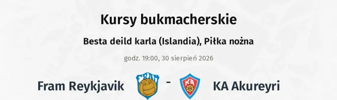 Fram Reykjavik - KA Akureyri kursy bukmacherskie