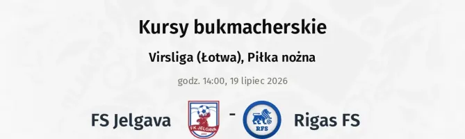 FS Jelgava - Rīgas FS kursy bukmacherskie
