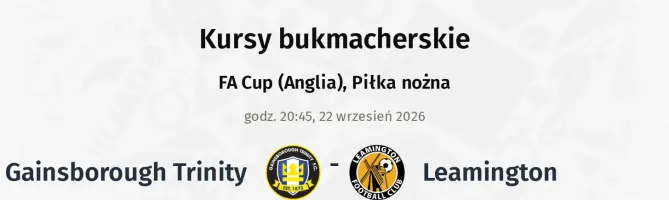 Gainsborough Trinity - Leamington kursy bukmacherskie