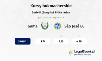 Gama - São José EC kursy bukmacherskie