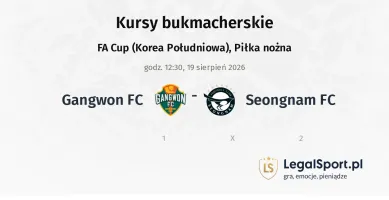 Gangwon FC - Seongnam FC kursy bukmacherskie