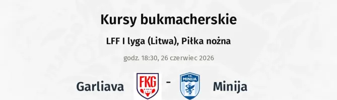 Garliava - Minija kursy bukmacherskie