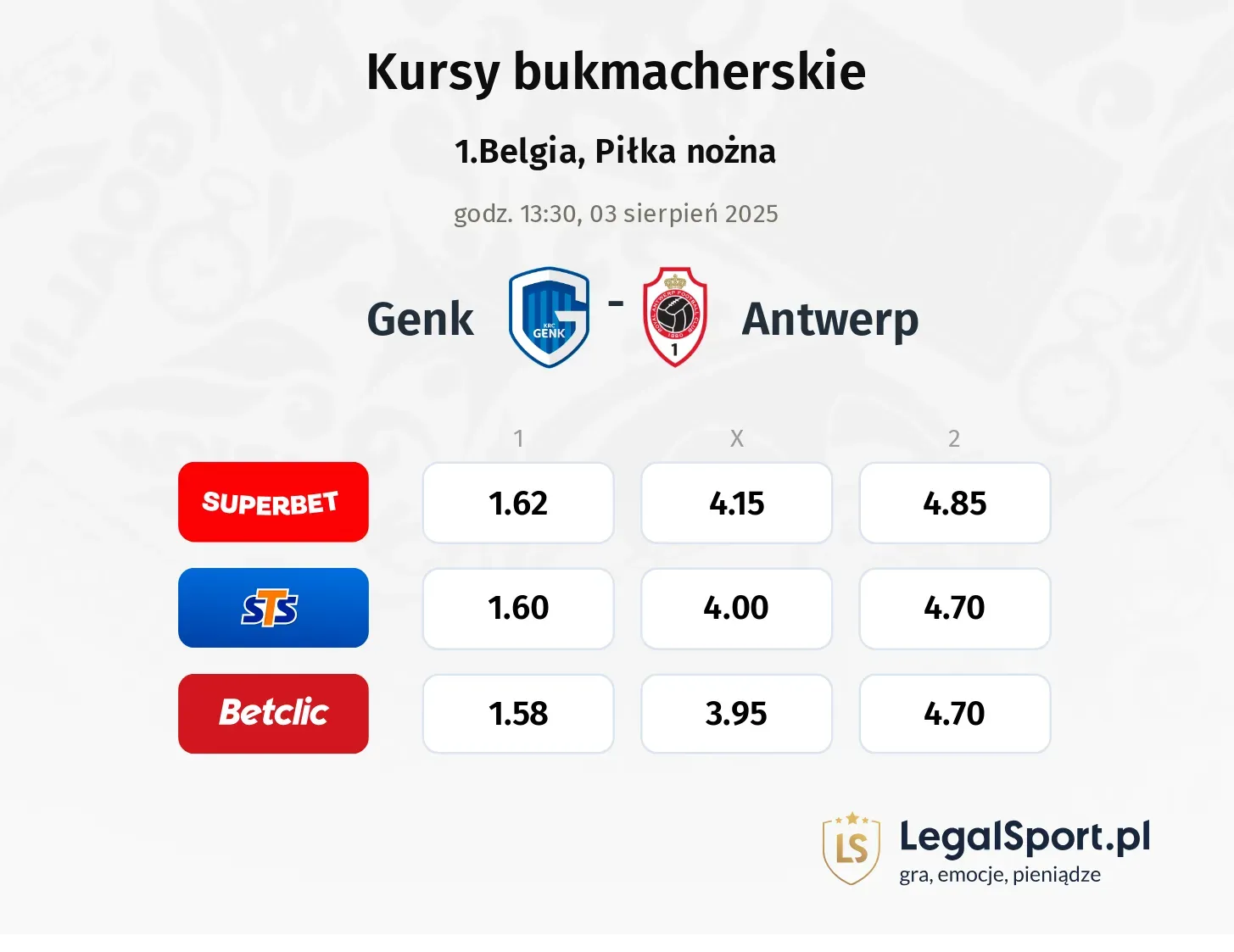 Kursy Genk - Antwerp