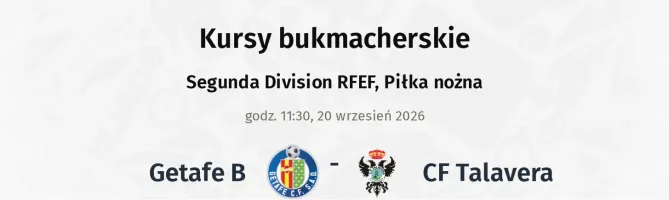 Getafe B - CF Talavera kursy bukmacherskie