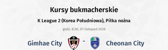 Gimhae City - Cheonan City kursy bukmacherskie