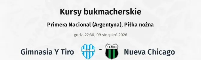 Gimnasia Y Tiro - Nueva Chicago kursy bukmacherskie