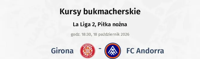 Girona - FC Andorra kursy bukmacherskie