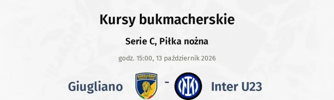 Giugliano - Inter U23 kursy bukmacherskie