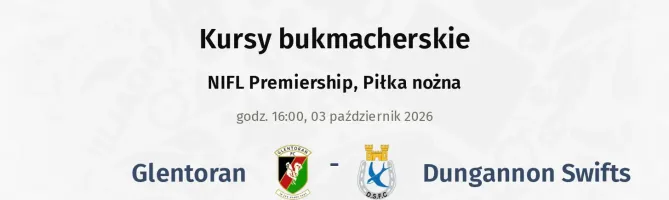 Glentoran - Dungannon Swifts kursy bukmacherskie