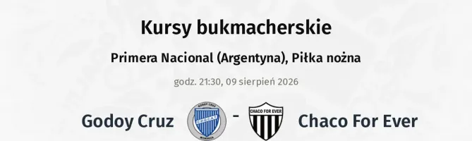 Godoy Cruz - Chaco For Ever kursy bukmacherskie
