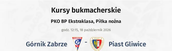 Górnik Zabrze - Piast Gliwice kursy bukmacherskie