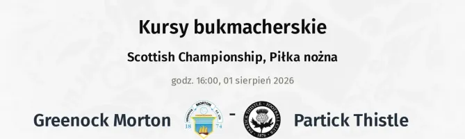 Greenock Morton - Partick Thistle kursy bukmacherskie