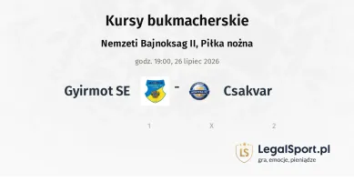 Gyirmot SE - Csakvar kursy bukmacherskie