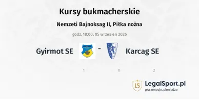 Gyirmot SE - Karcag SE kursy bukmacherskie