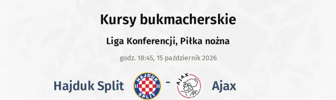 Hajduk Split - Ajax kursy bukmacherskie