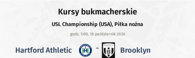 Hartford Athletic - Brooklyn kursy bukmacherskie