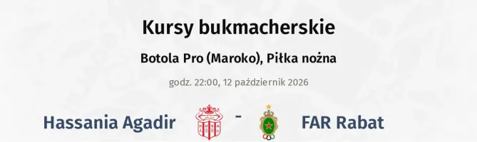 Hassania Agadir - FAR Rabat kursy bukmacherskie