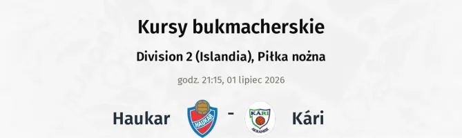 Haukar - Kári kursy bukmacherskie