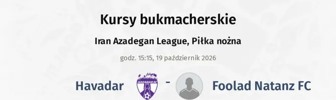 Havadar - Foolad Natanz FC kursy bukmacherskie