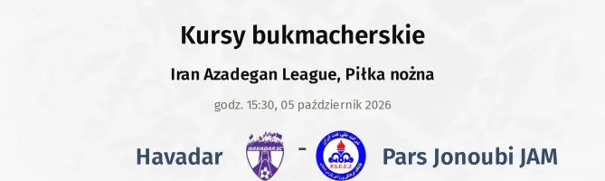 Havadar - Pars Jonoubi JAM kursy bukmacherskie