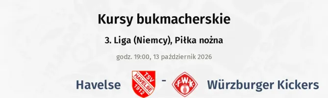 Havelse - Würzburger Kickers kursy bukmacherskie