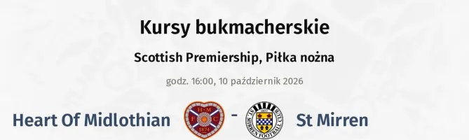 Heart Of Midlothian - St. Mirren FC kursy bukmacherskie