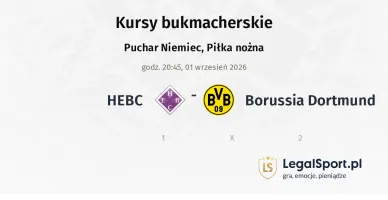HEBC - Borussia Dortmund kursy bukmacherskie