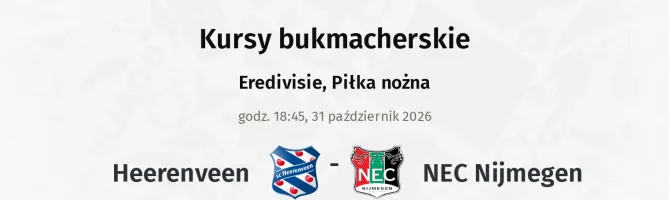 Heerenveen - NEC Nijmegen kursy bukmacherskie