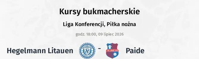 Hegelmann Litauen - Paide kursy bukmacherskie