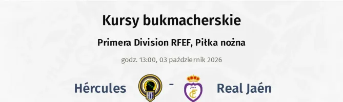 Hércules - Real Jaén kursy bukmacherskie