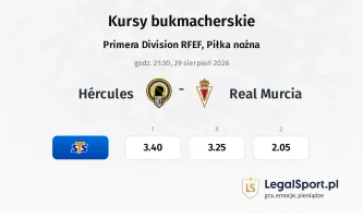 Hércules - Real Murcia kursy bukmacherskie